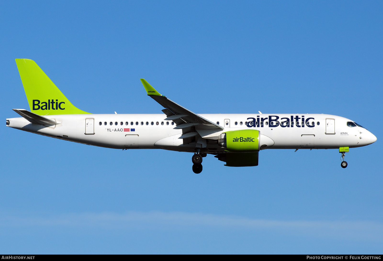 Aircraft Photo of YL-AAO | Airbus A220-371 (BD-500-1A11) | AirBaltic | AirHistory.net #450769