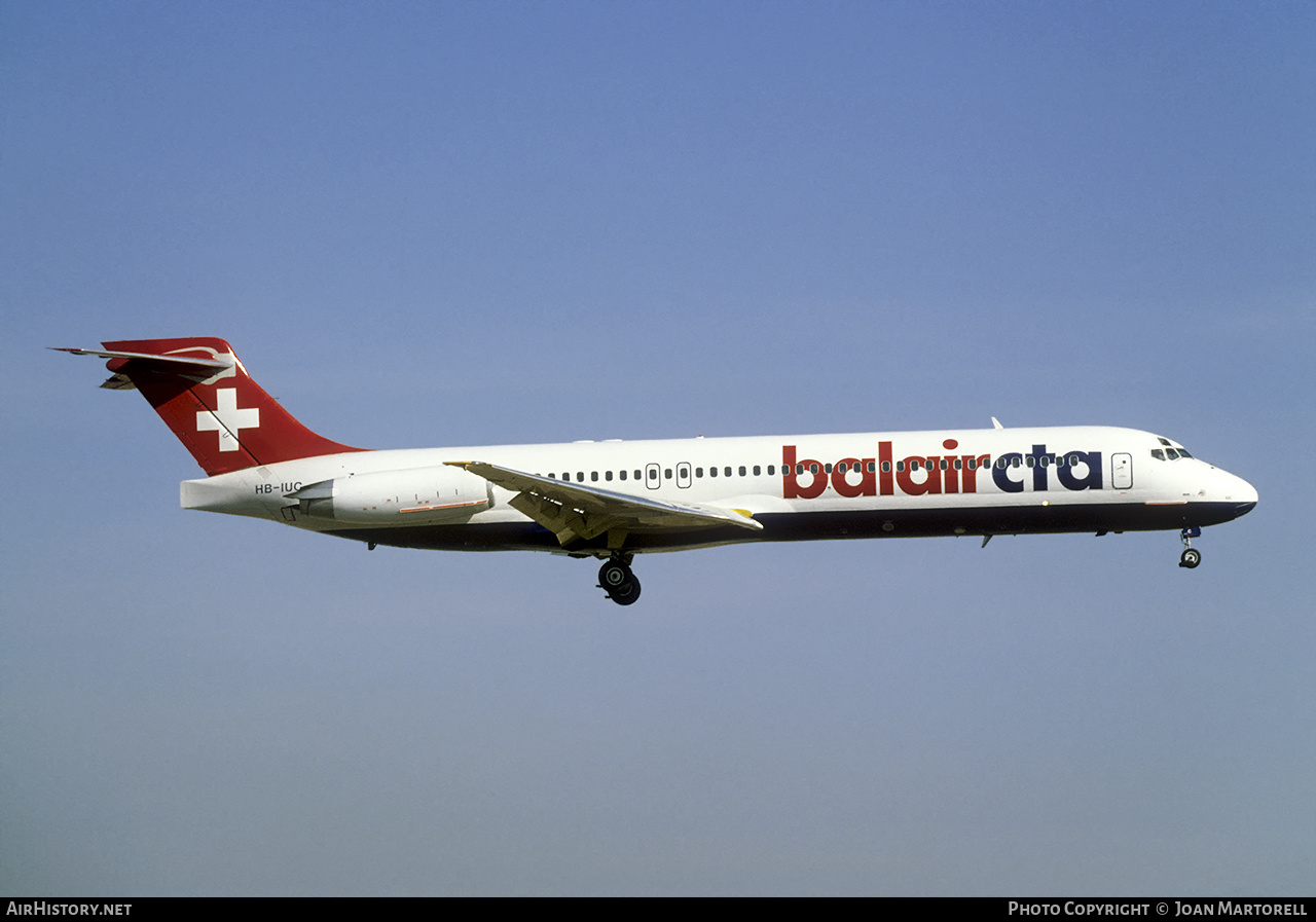 Aircraft Photo of HB-IUC | McDonnell Douglas MD-87 (DC-9-87) | BalairCTA | AirHistory.net #450773