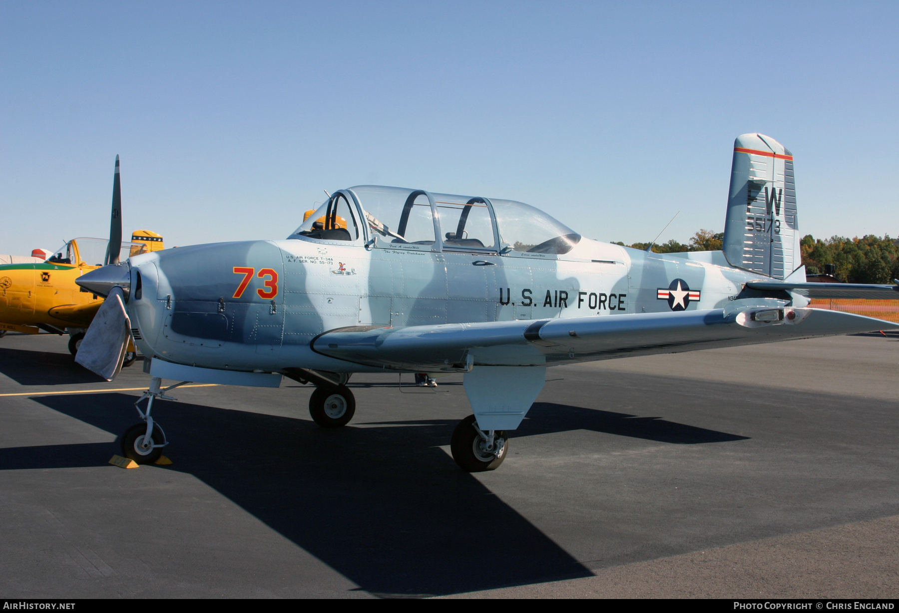 Aircraft Photo of N34DY / 55173 | Beech T-34A Mentor (A45) | USA - Air Force | AirHistory.net #450778