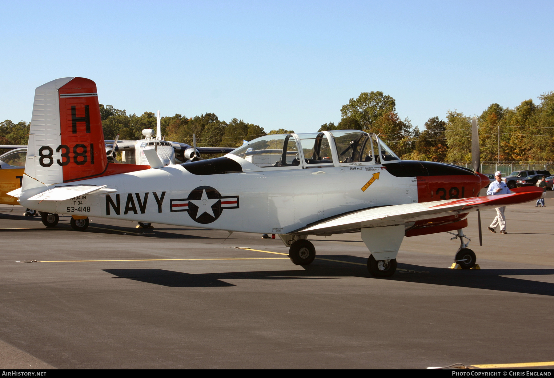 Aircraft Photo of N434JH / 8381 | Beech T-34A Mentor (A45) | USA - Navy | AirHistory.net #450779