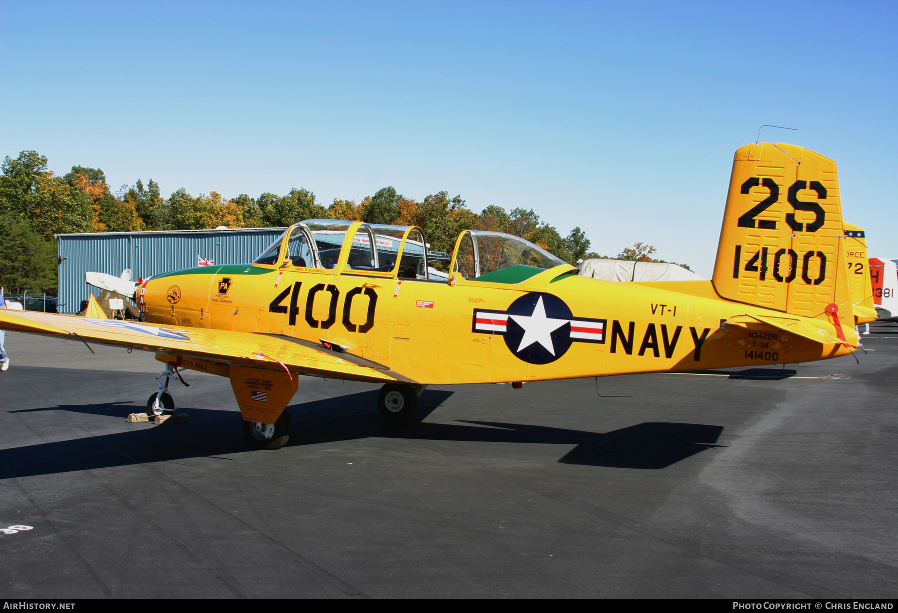 Aircraft Photo of N342DB / 141400 | Beech T-34A Mentor (A45) | USA - Navy | AirHistory.net #450785