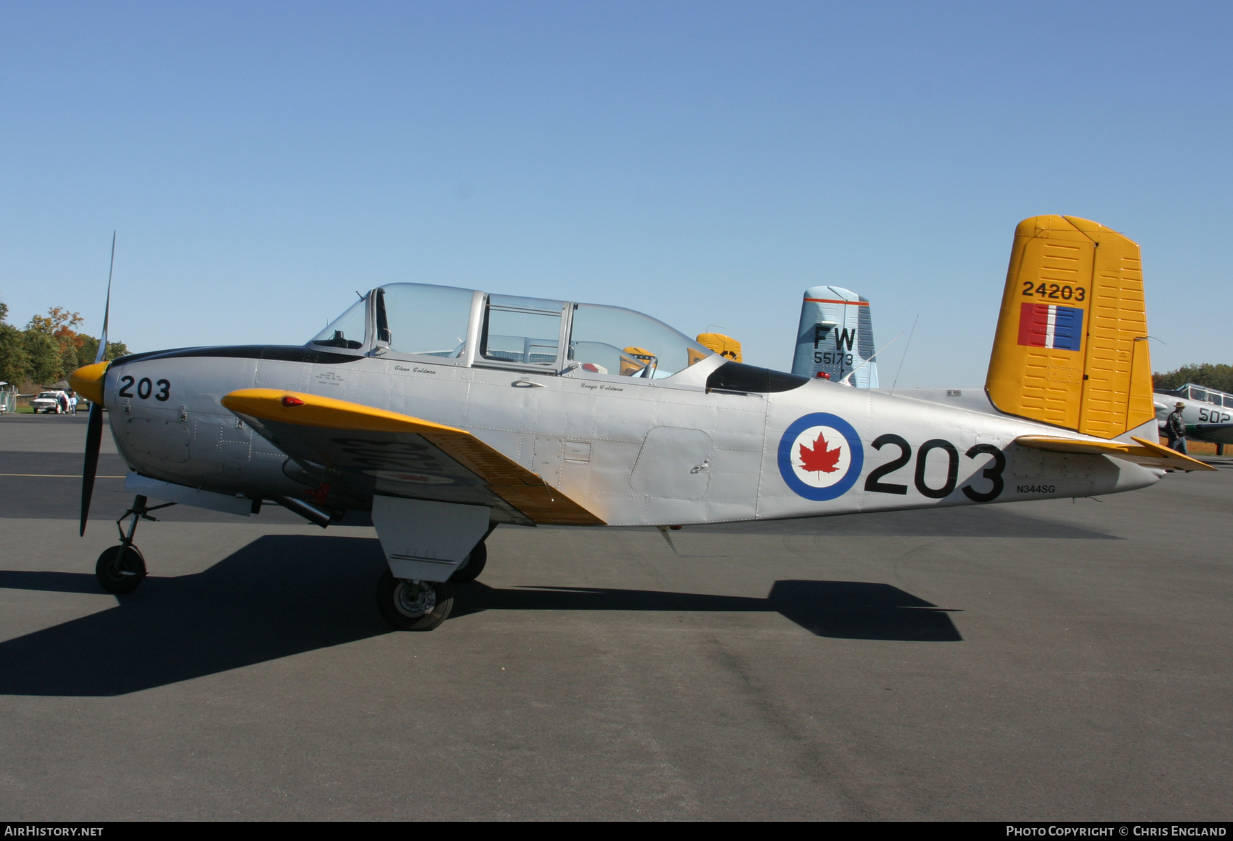 Aircraft Photo of N344SG / 24203 | Beech T-34B Mentor (D45) | Canada - Air Force | AirHistory.net #450788