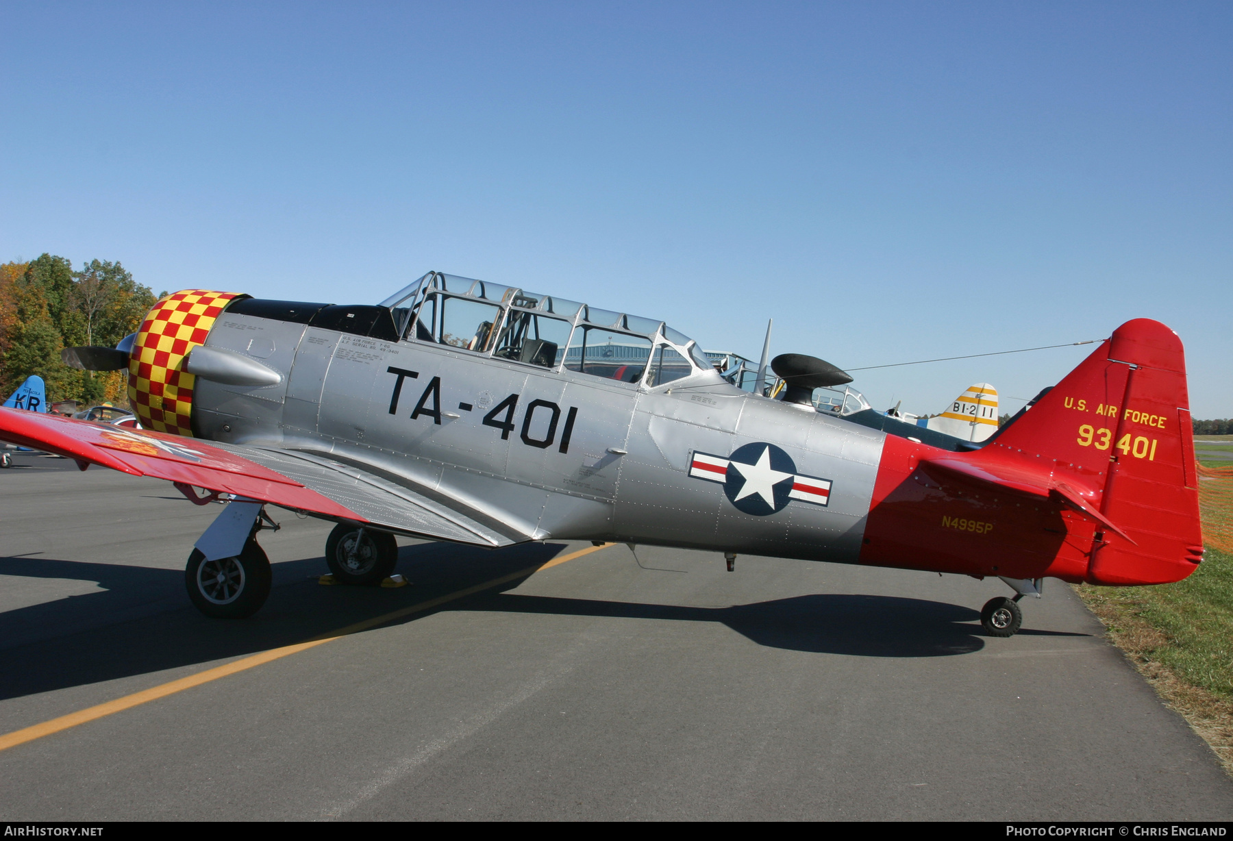 Aircraft Photo of N4995P / 93401 | North American T-6G Texan | USA - Air Force | AirHistory.net #451030