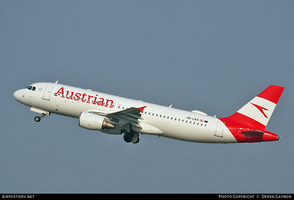 Aircraft Photo of OE-LBX | Airbus A320-214 | Austrian Airlines | AirHistory.net #451055