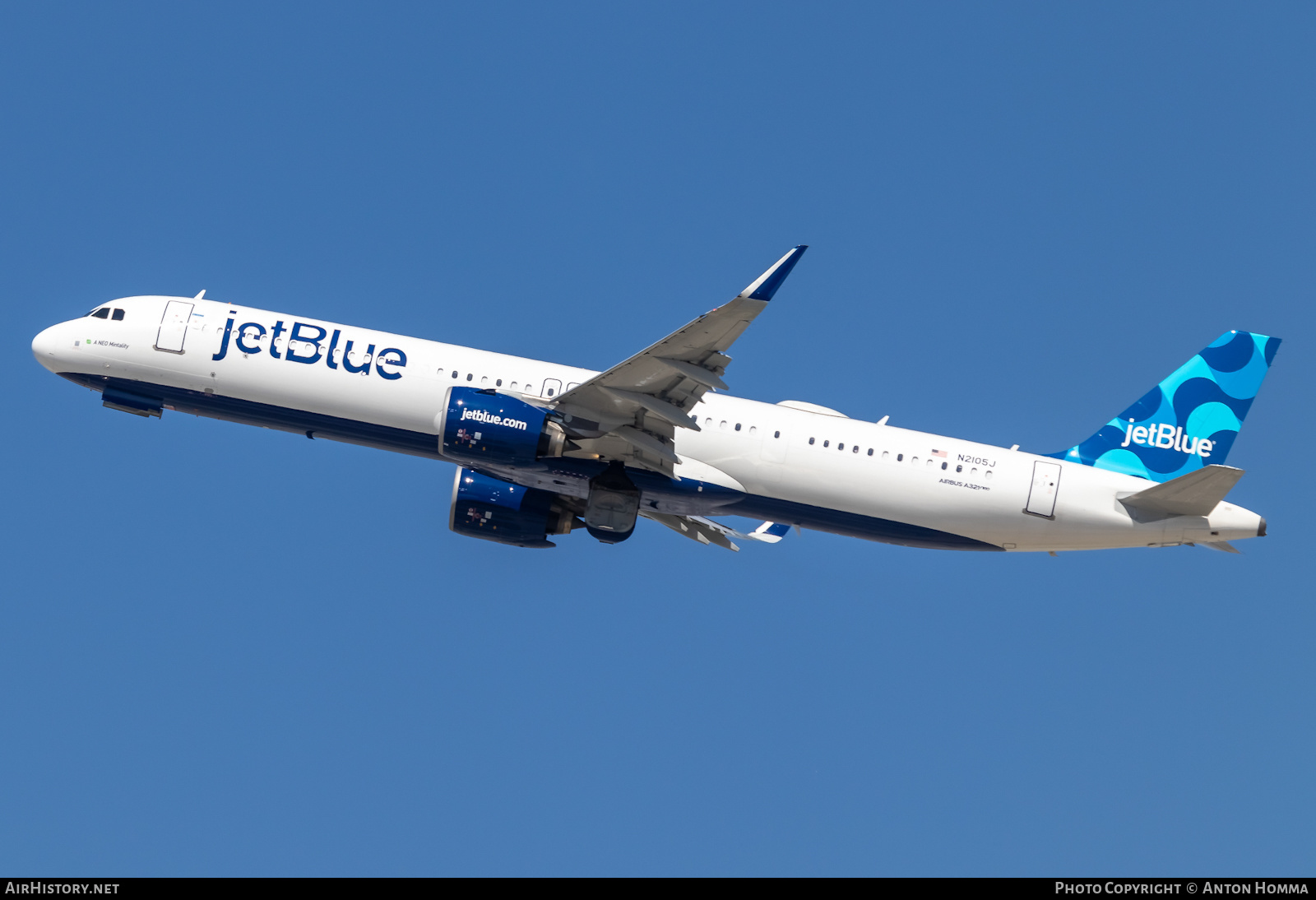 Aircraft Photo of N2105J | Airbus A321-271NX | JetBlue Airways | AirHistory.net #451242