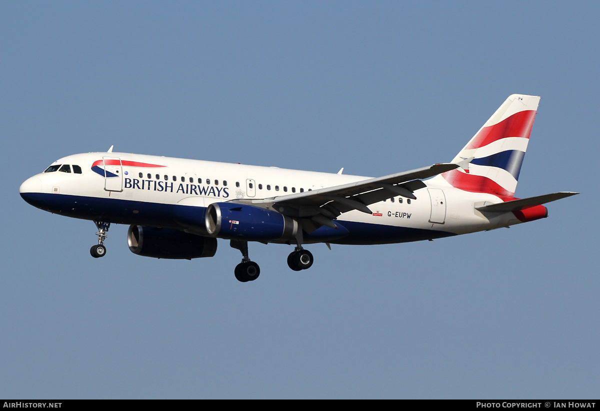 Aircraft Photo of G-EUPW | Airbus A319-131 | British Airways | AirHistory.net #451259