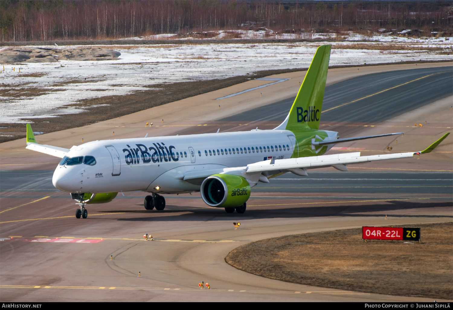 Aircraft Photo of YL-ABF | Airbus A220-371 (BD-500-1A11) | AirBaltic | AirHistory.net #451336