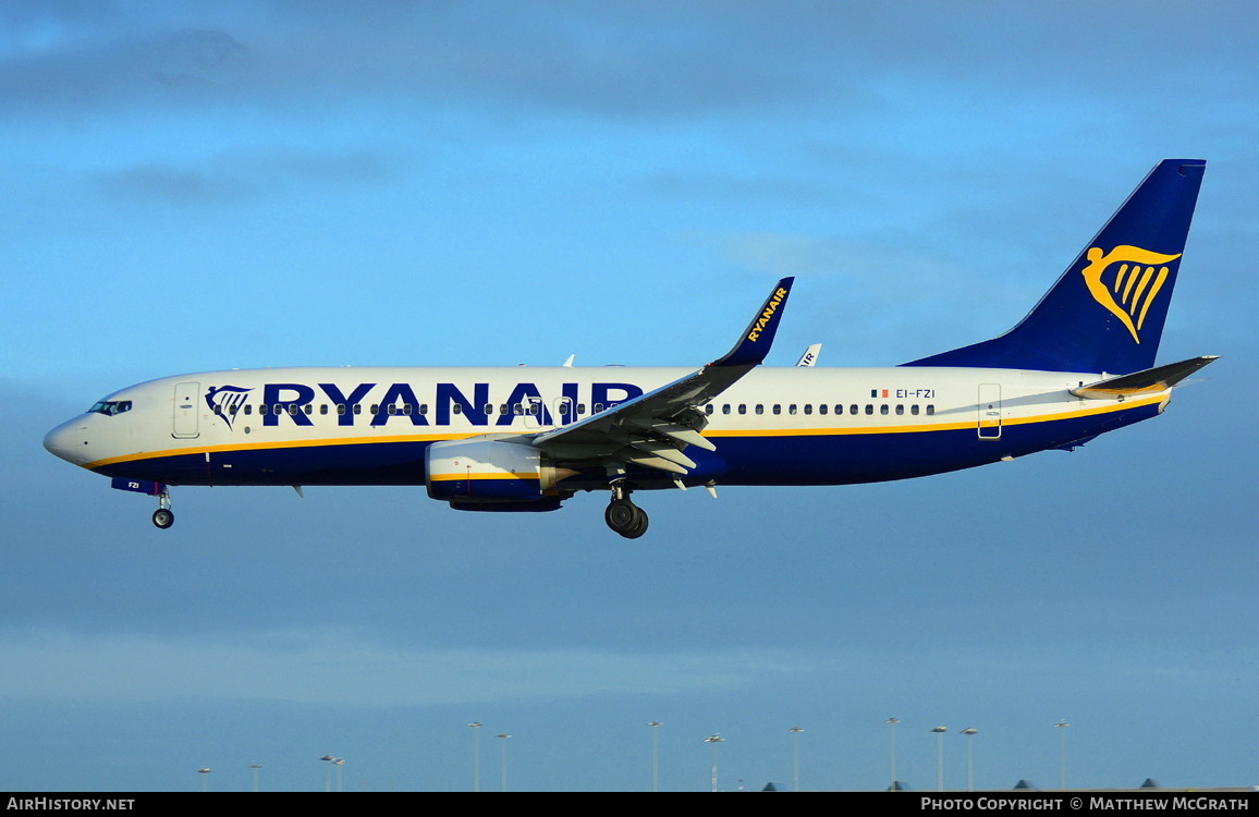 Aircraft Photo of EI-FZI | Boeing 737-800 | Ryanair | AirHistory.net #451426