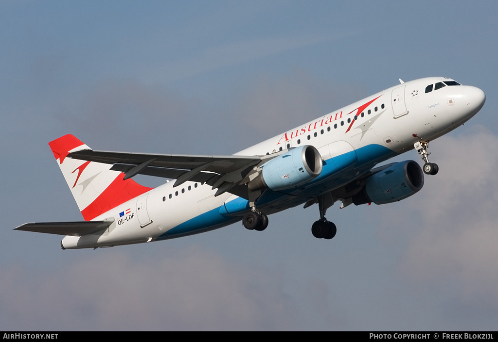 Aircraft Photo of OE-LDF | Airbus A319-112 | Austrian Airlines | AirHistory.net #451510