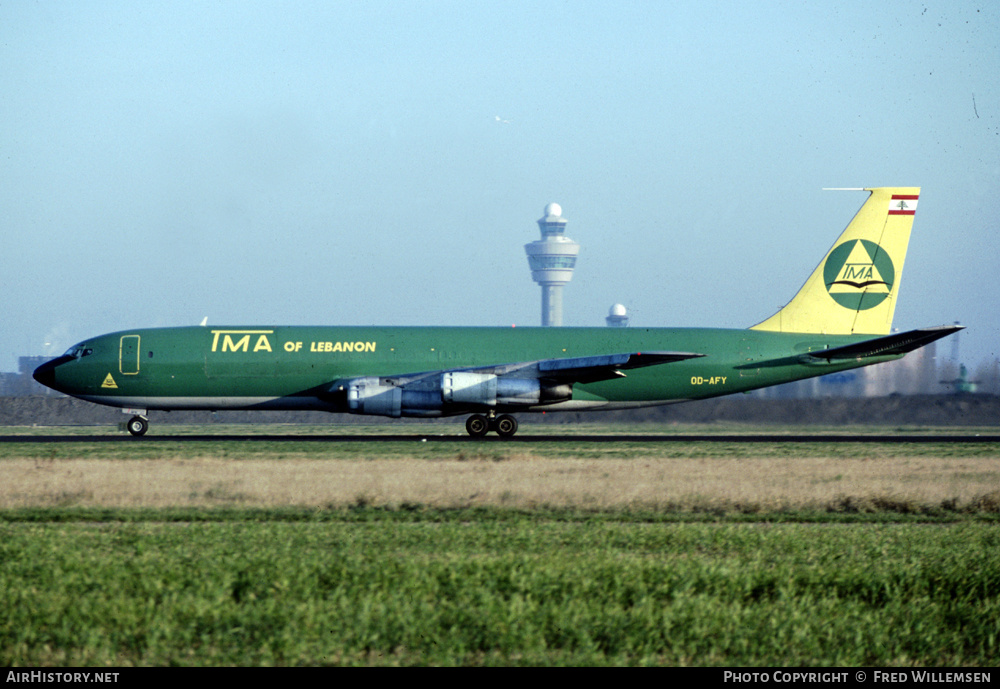 Aircraft Photo of OD-AFY | Boeing 707-327C | TMA of Lebanon - Trans Mediterranean Airways | AirHistory.net #451512