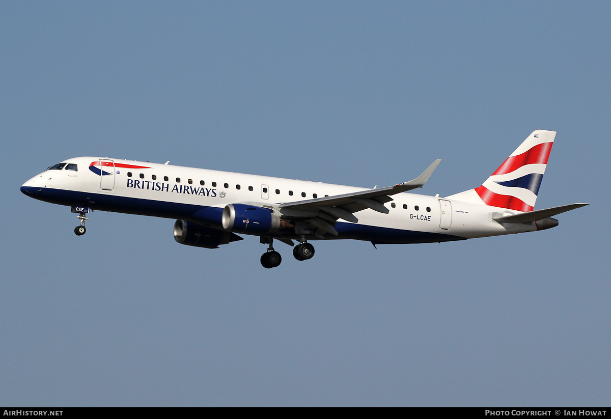 Aircraft Photo of G-LCAE | Embraer 190SR (ERJ-190-100SR) | British Airways | AirHistory.net #451600
