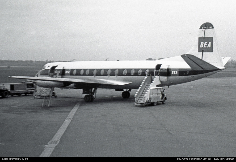 Aircraft Photo of G-AOYN | Vickers 806 Viscount | BEA - British European Airways | AirHistory.net #451736