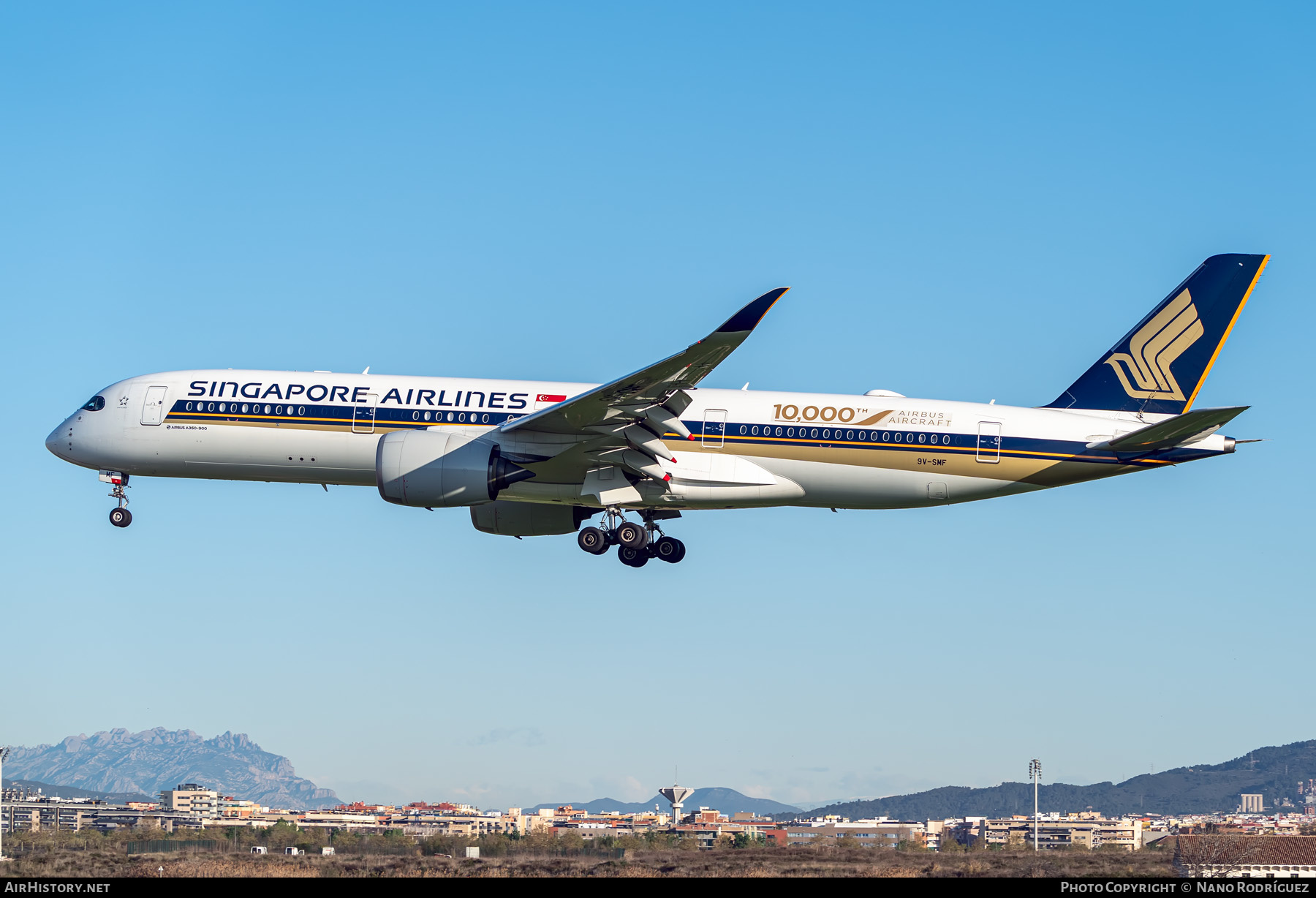 Aircraft Photo of 9V-SMF | Airbus A350-941 | Singapore Airlines | AirHistory.net #451837