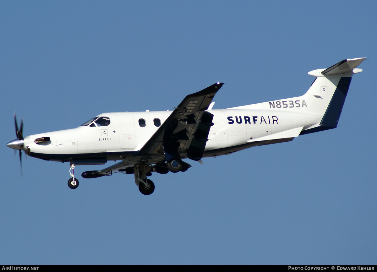 Aircraft Photo of N853SA | Pilatus PC-12NG (PC-12/47E) | Surf Air | AirHistory.net #451896