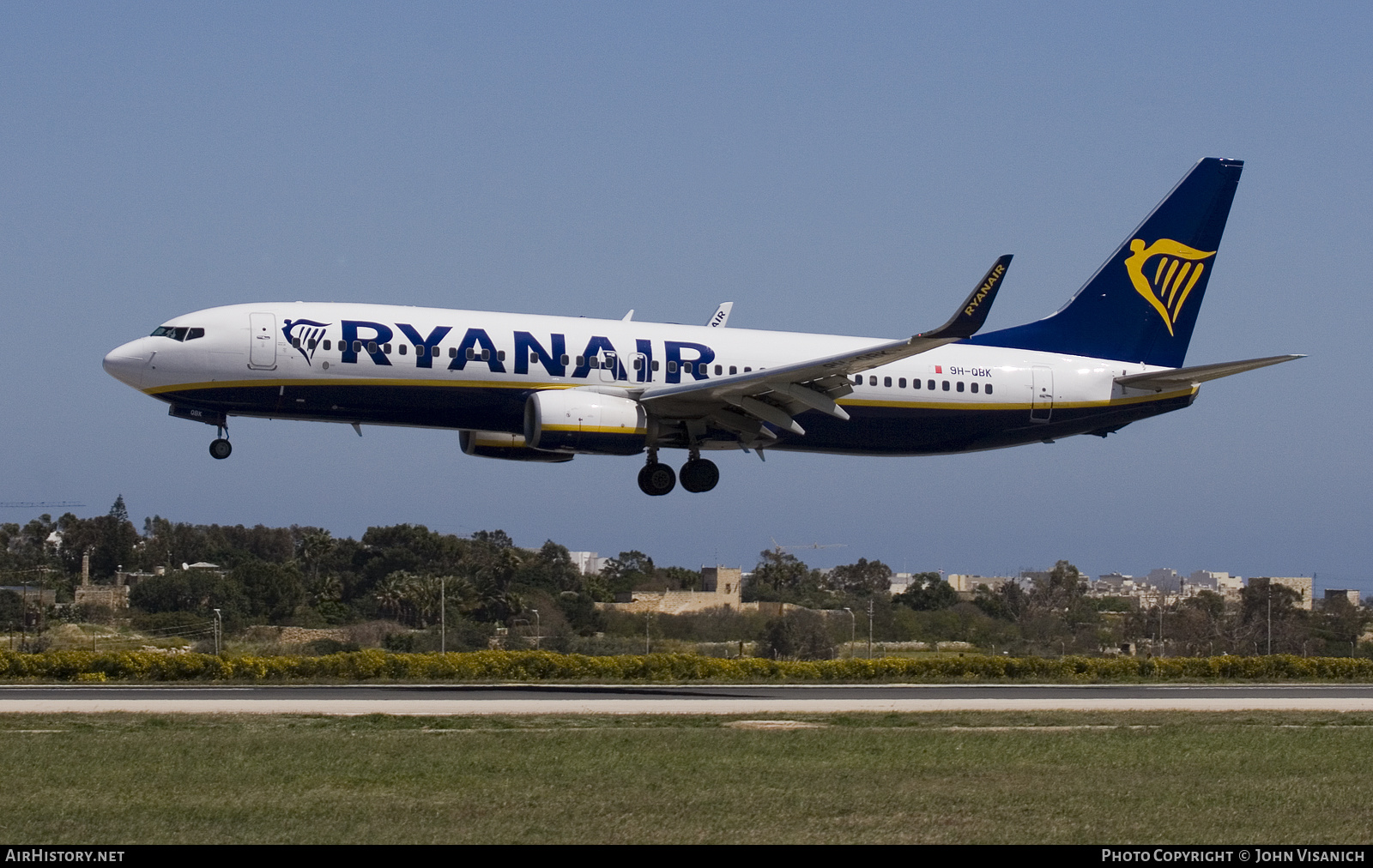 Aircraft Photo of 9H-QBK | Boeing 737-8AS | Ryanair | AirHistory.net #452008