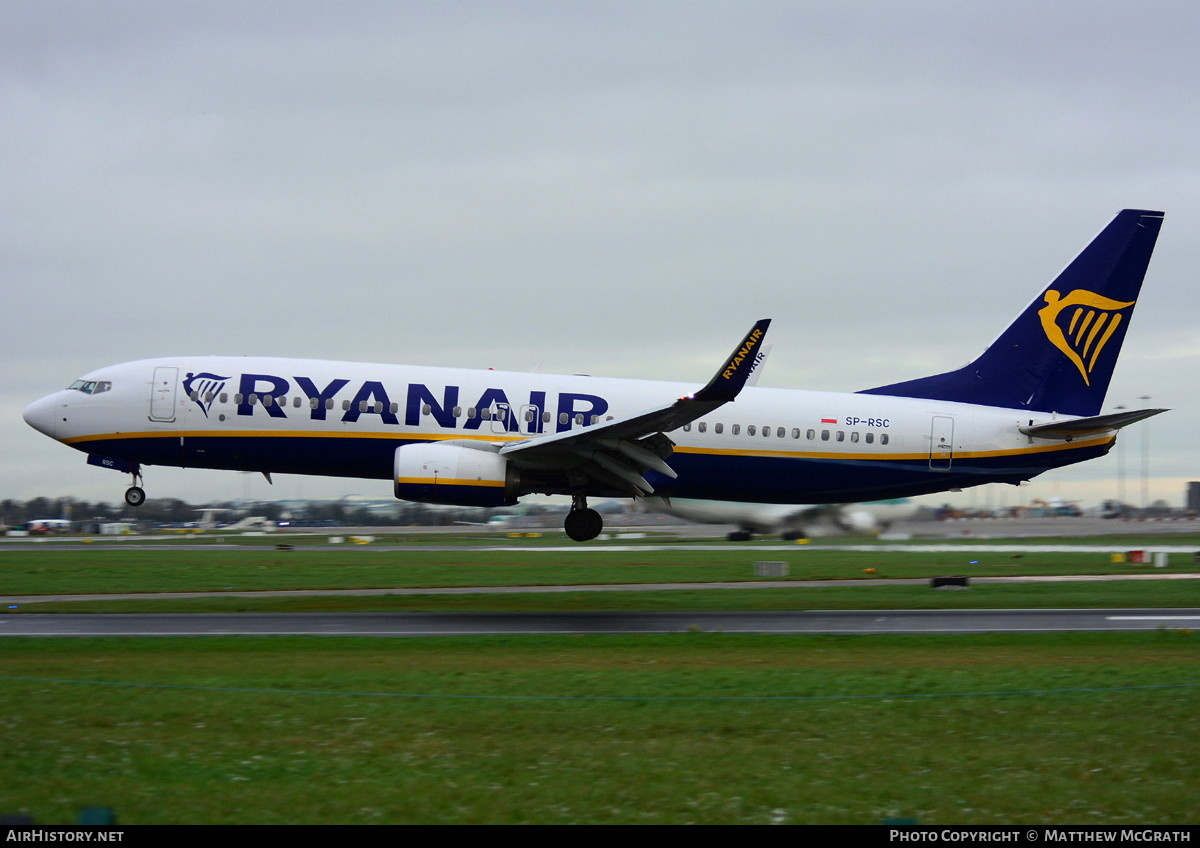 Aircraft Photo of SP-RSC | Boeing 737-800 | Ryanair | AirHistory.net #452297