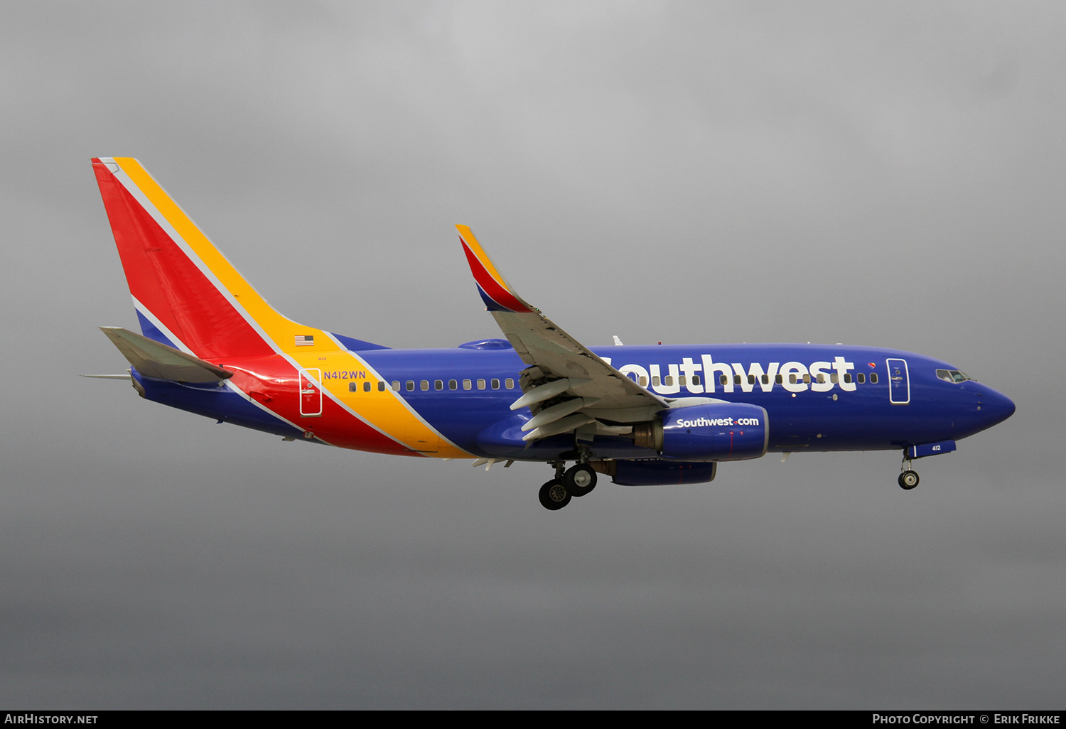 Aircraft Photo of N412WN | Boeing 737-7H4 | Southwest Airlines | AirHistory.net #452303