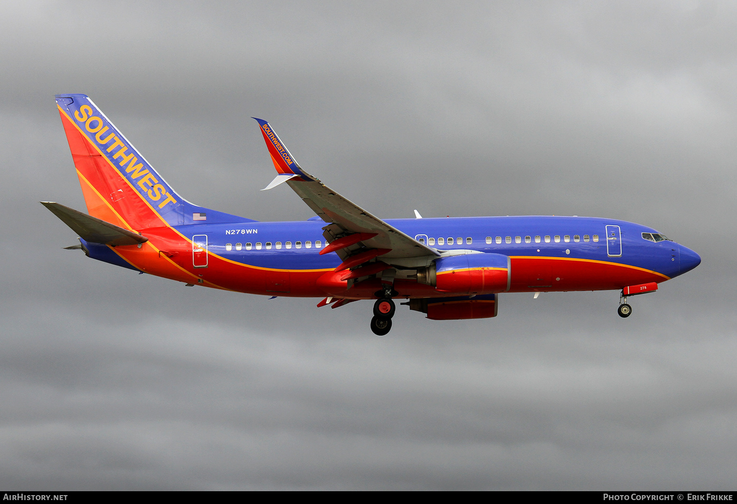 Aircraft Photo of N278WN | Boeing 737-7H4 | Southwest Airlines | AirHistory.net #452484