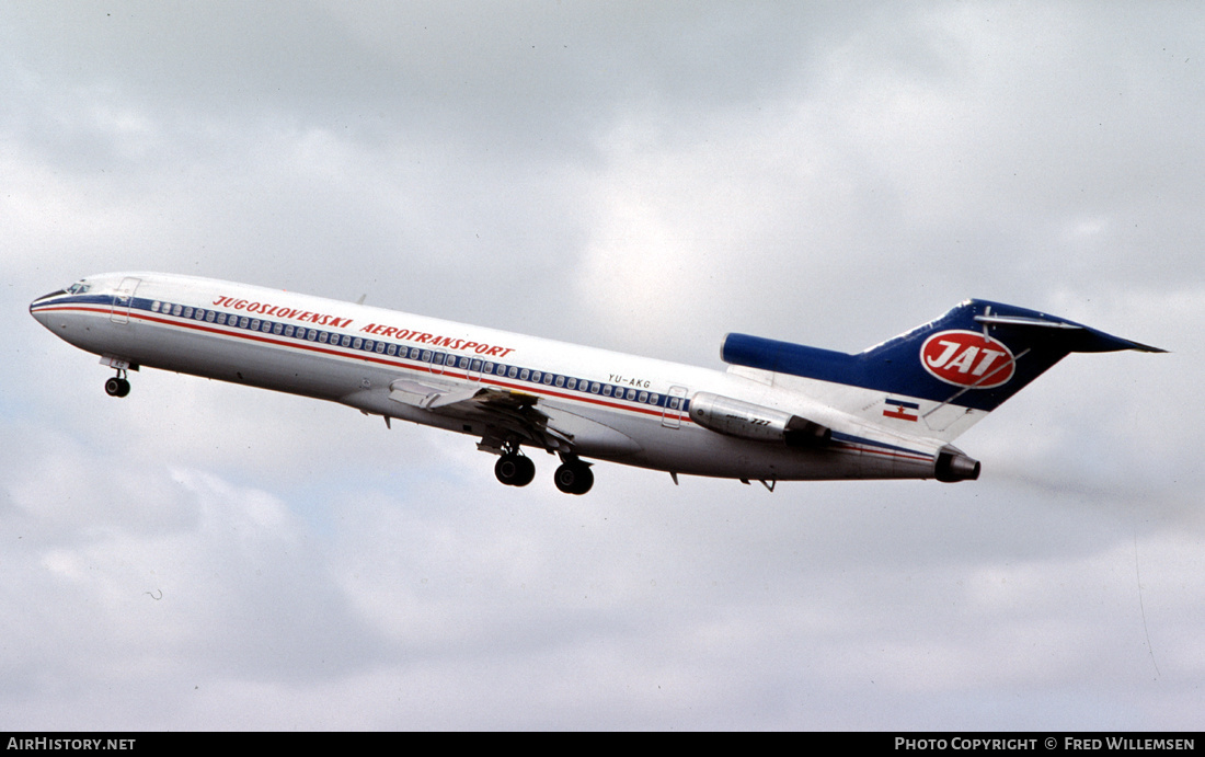 Aircraft Photo of YU-AKG | Boeing 727-2H9/Adv | JAT Yugoslav Airlines - Jugoslovenski Aerotransport | AirHistory.net #452512