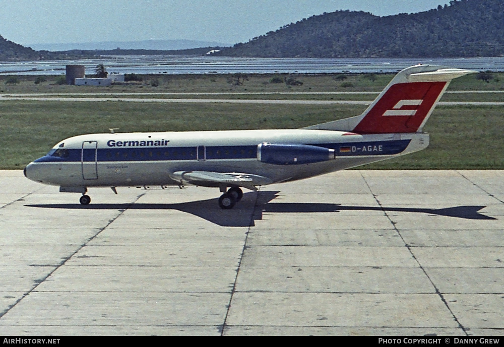 Aircraft Photo of D-AGAE | Fokker F28-1000 Fellowship | Germanair | AirHistory.net #452581