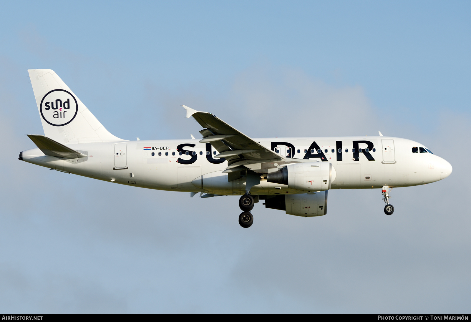 Aircraft Photo of 9A-BER | Airbus A319-112 | Sundair | AirHistory.net #452652