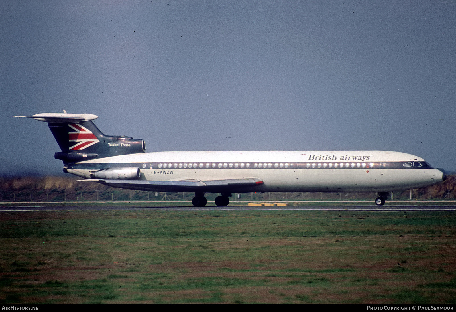 Aircraft Photo of G-AWZW | Hawker Siddeley HS-121 Trident 3B | British Airways | AirHistory.net #452673