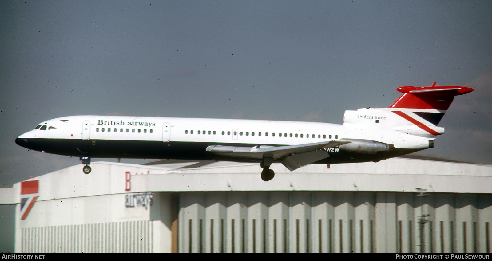 Aircraft Photo of G-AWZW | Hawker Siddeley HS-121 Trident 3B | British Airways | AirHistory.net #452675