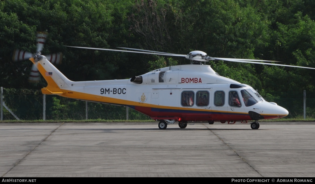 Aircraft Photo of 9M-BOC | AgustaWestland AW-139 | Malaysia - Fire Department | AirHistory.net #452696