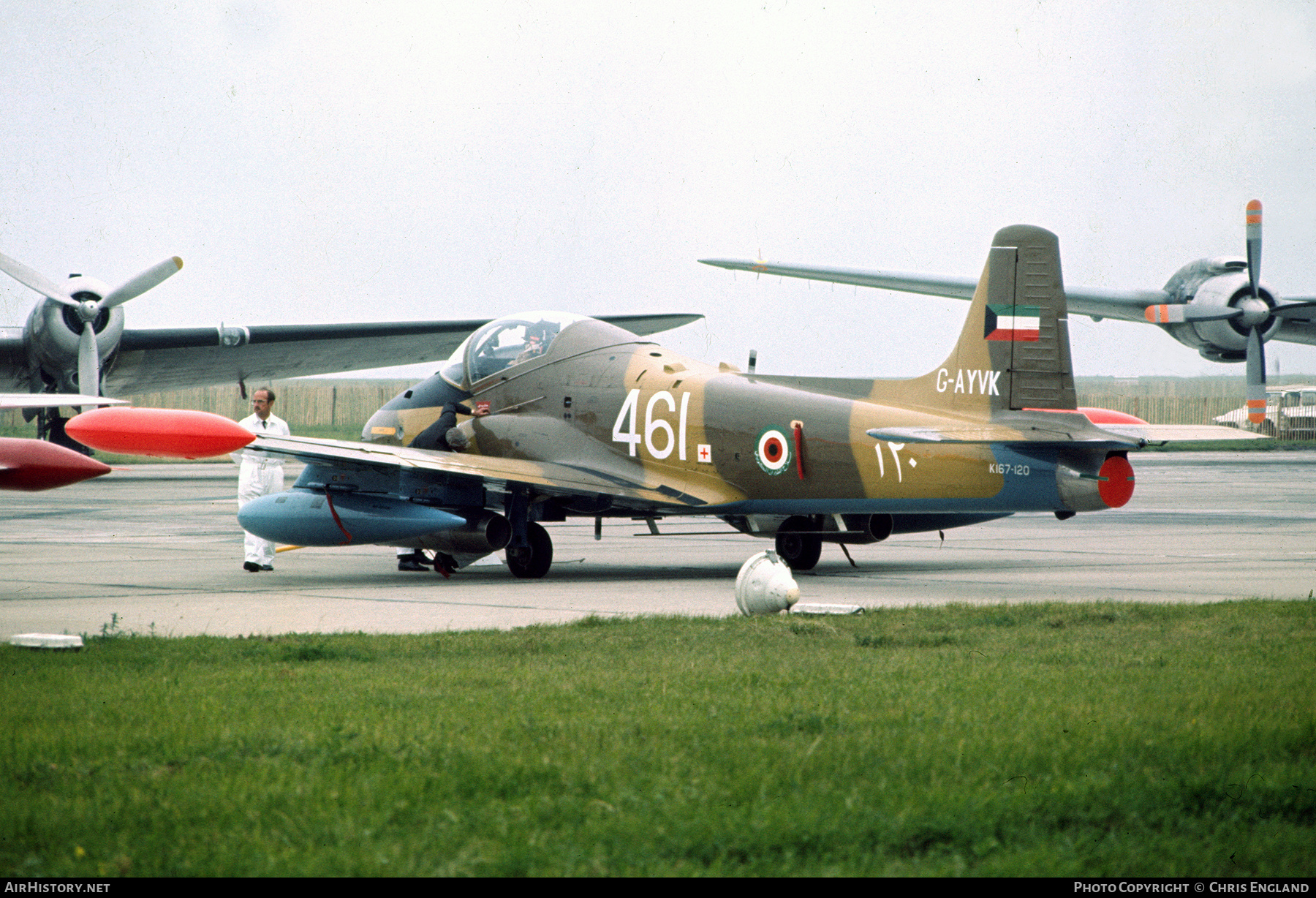 Aircraft Photo of G-AYVK / K167-120 | BAC 167 Strikemaster Mk83 | British Aircraft Corporation | Kuwait - Air Force | AirHistory.net #452716