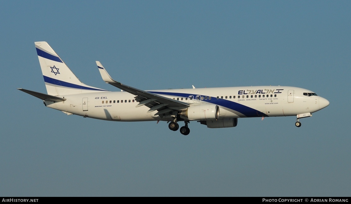 Aircraft Photo of 4X-EKL | Boeing 737-85P | El Al Israel Airlines | AirHistory.net #452734