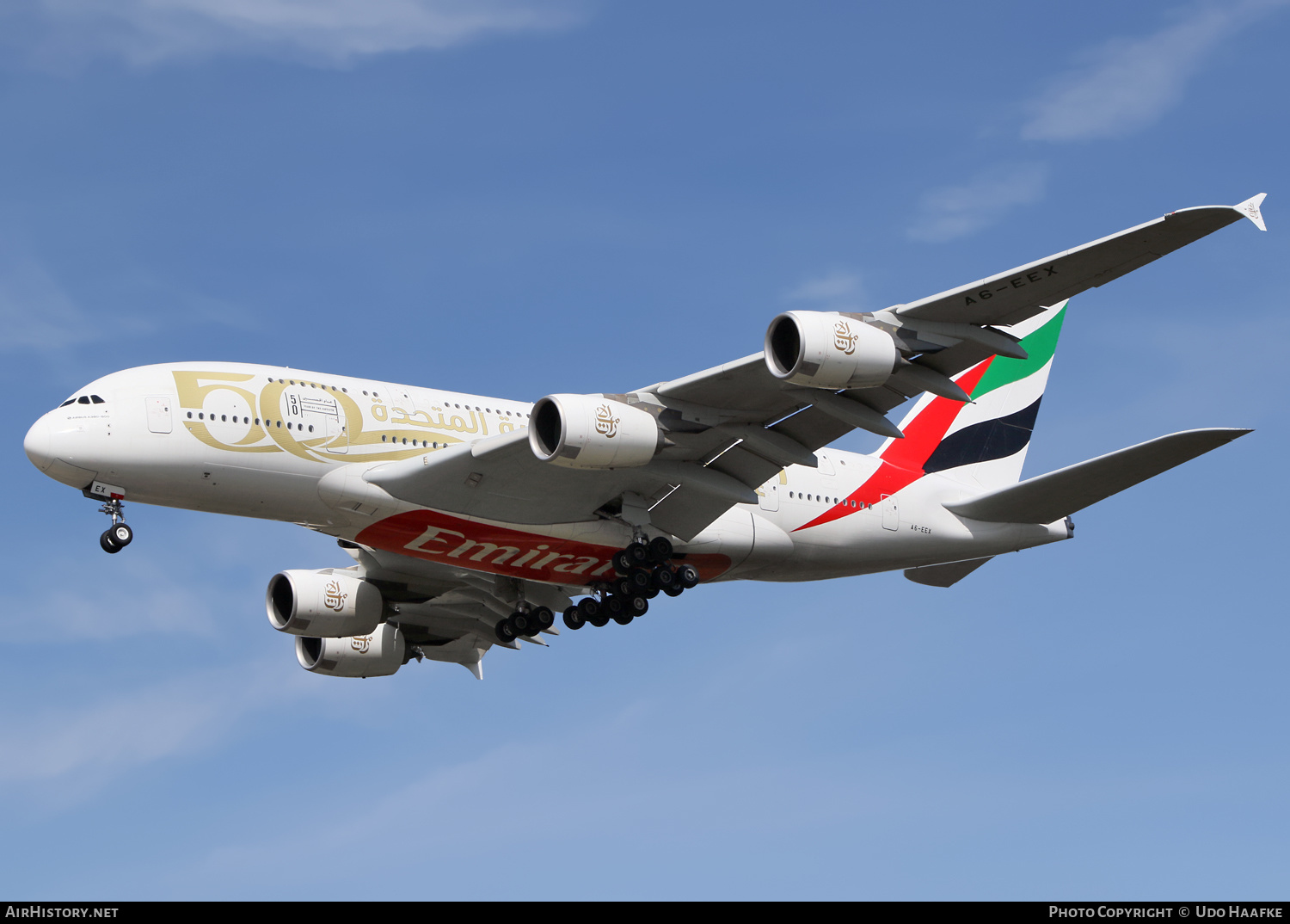 Aircraft Photo of A6-EEX | Airbus A380-861 | Emirates | AirHistory.net #452905