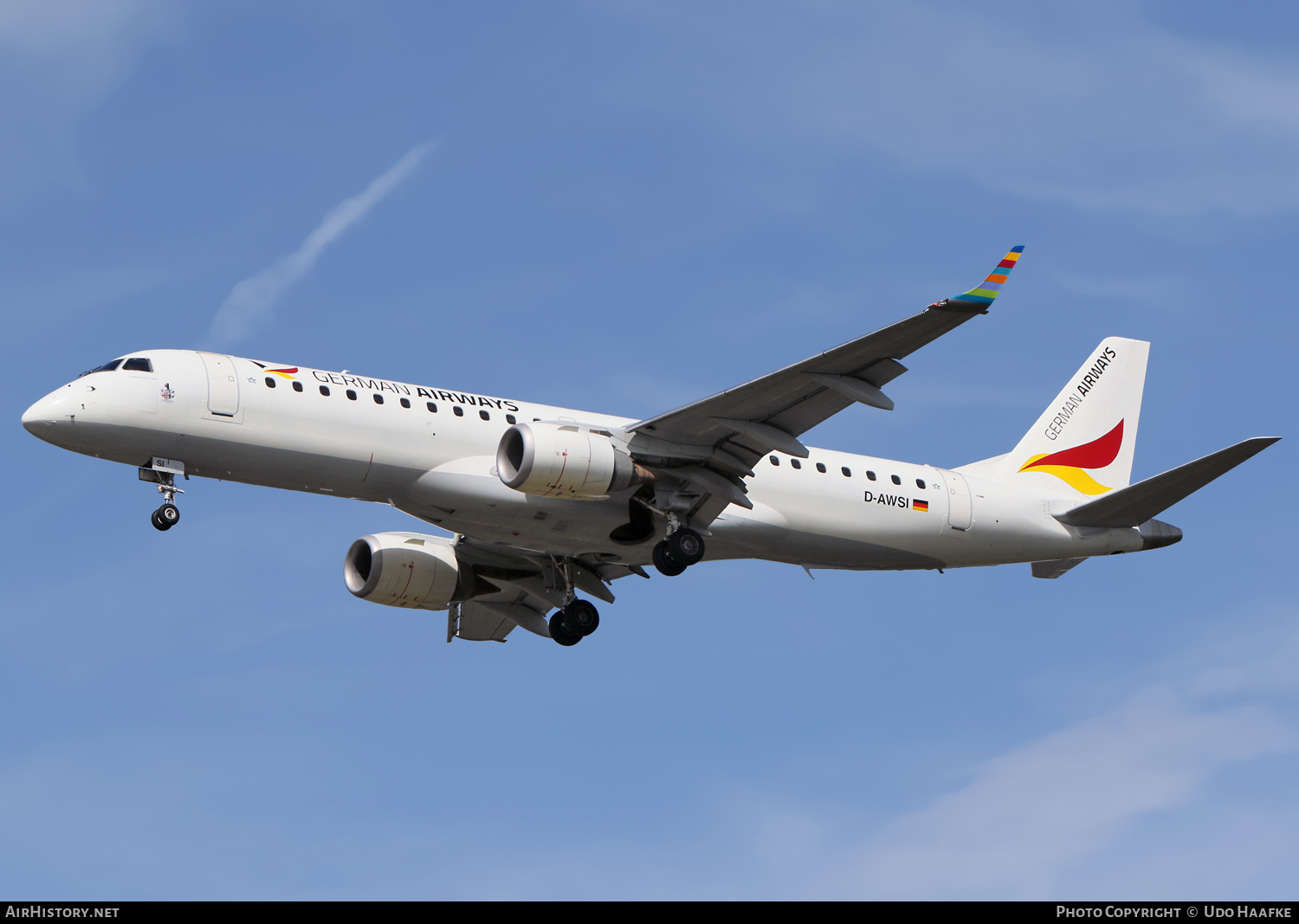 Aircraft Photo of D-AWSI | Embraer 190LR (ERJ-190-100LR) | German Airways | AirHistory.net #452906