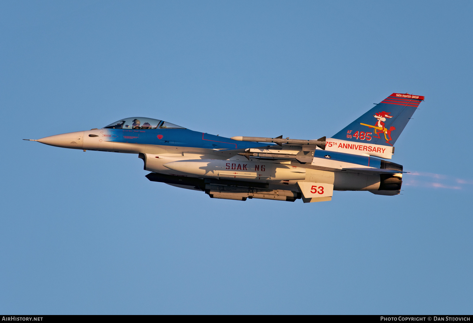 Aircraft Photo of 88-0485 / AF88-485 | General Dynamics F-16CM Fighting Falcon | USA - Air Force | AirHistory.net #452925