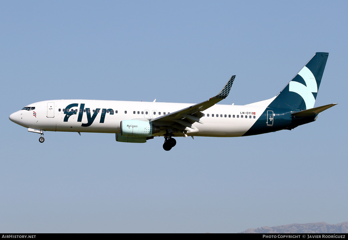 Aircraft Photo of LN-DYI | Boeing 737-8JP | Flyr | AirHistory.net #453018