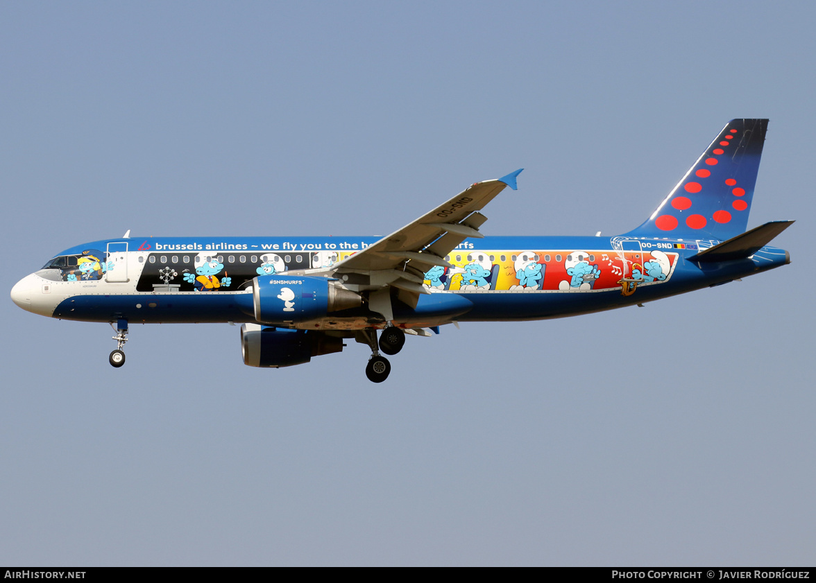 Aircraft Photo of OO-SND | Airbus A320-214 | Brussels Airlines | AirHistory.net #453054