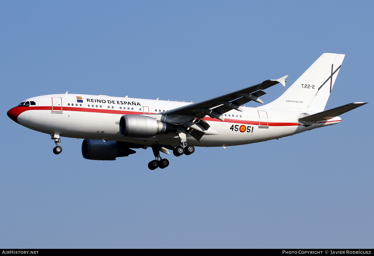 Aircraft Photo of T22-2 | Airbus A310-304 | Spain - Air Force | AirHistory.net #453062