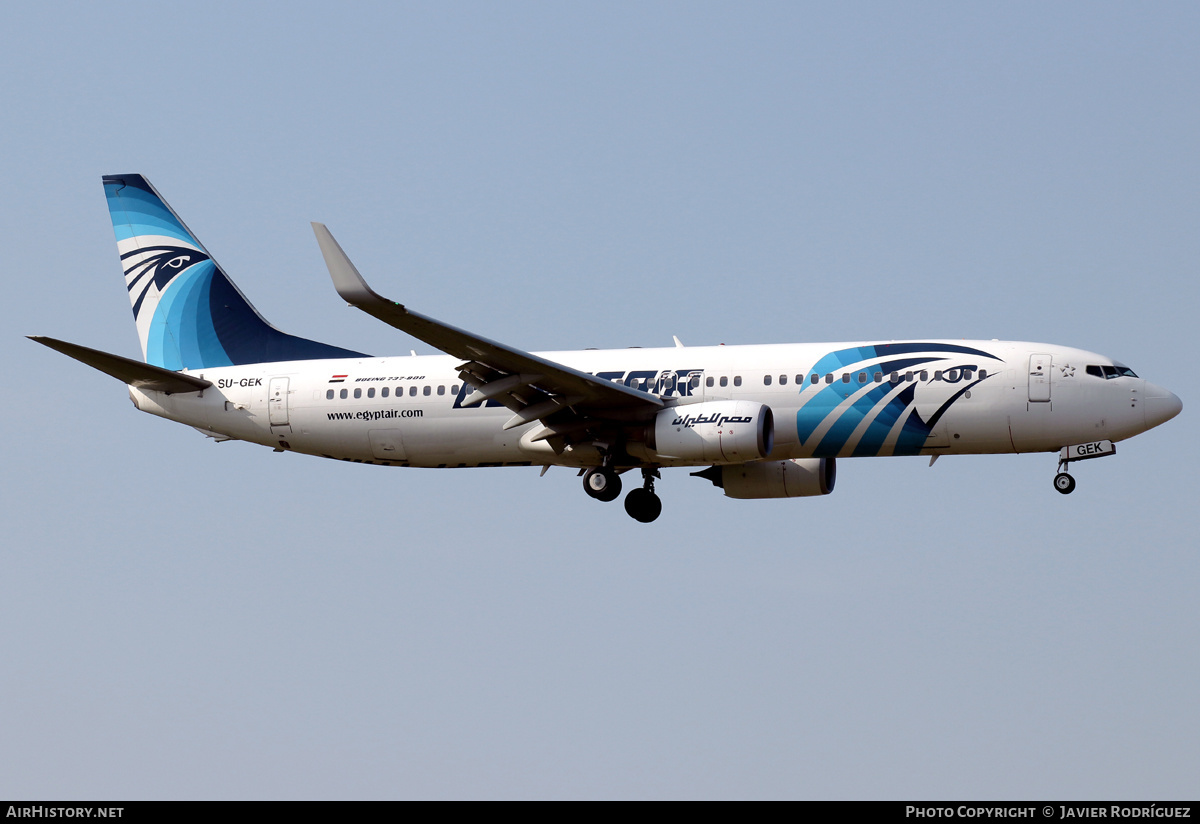 Aircraft Photo of SU-GEK | Boeing 737-800 | EgyptAir | AirHistory.net #453078