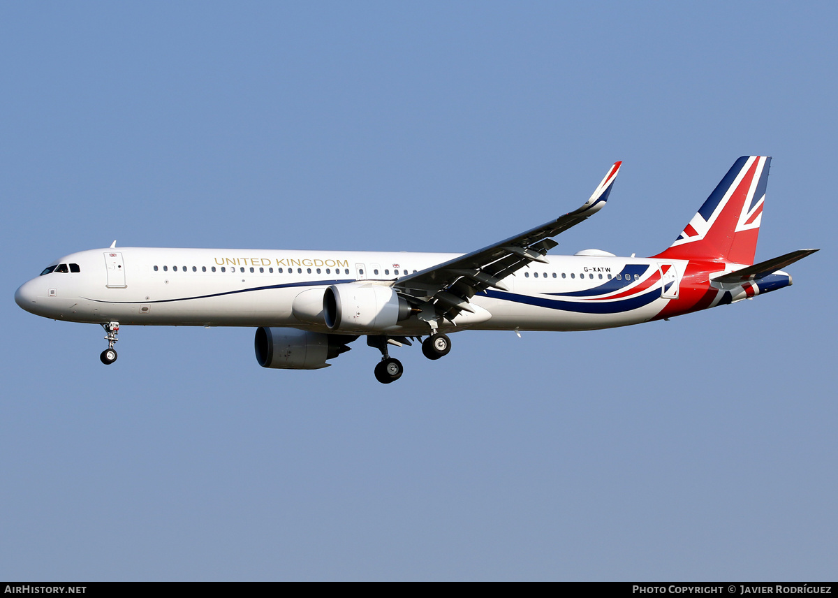 Aircraft Photo of G-XATW | Airbus A321-251N | United Kingdom Government | AirHistory.net #453086