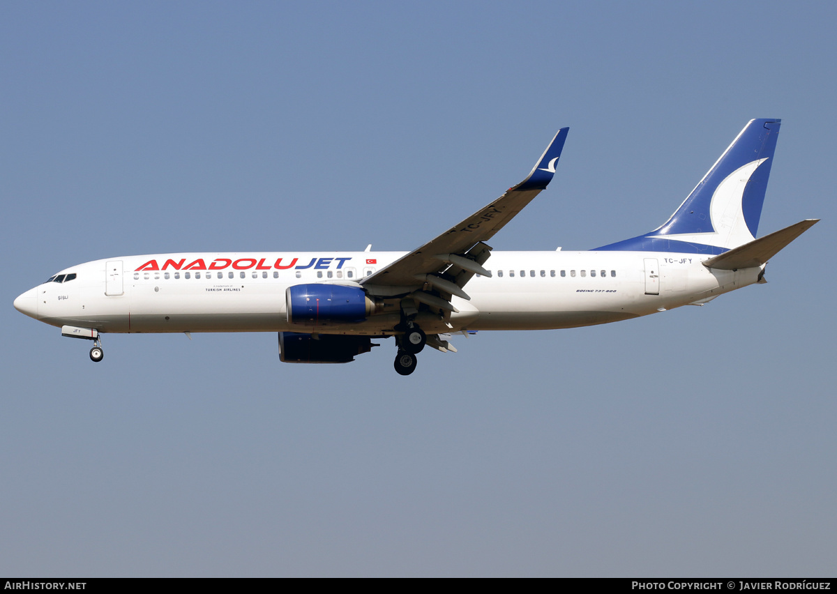 Aircraft Photo of TC-JFY | Boeing 737-8F2 | AnadoluJet | AirHistory.net #453111