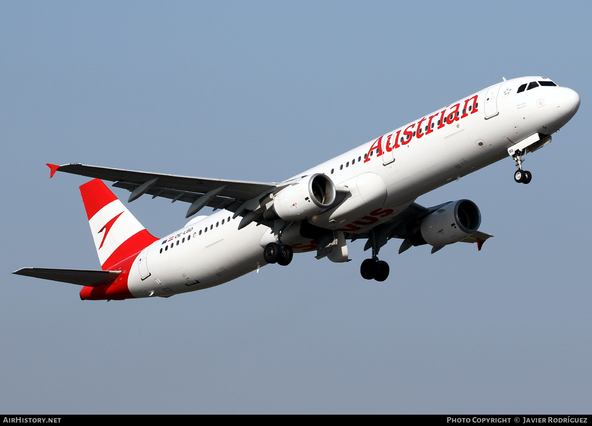 Aircraft Photo of OE-LBD | Airbus A321-211 | Austrian Airlines | AirHistory.net #453128