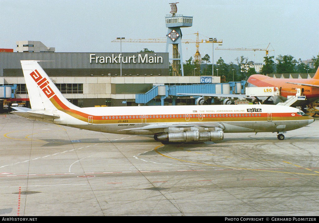 Aircraft Photo of JY-AES | Boeing 707-321C | Alia - The Royal Jordanian Airline | AirHistory.net #453180