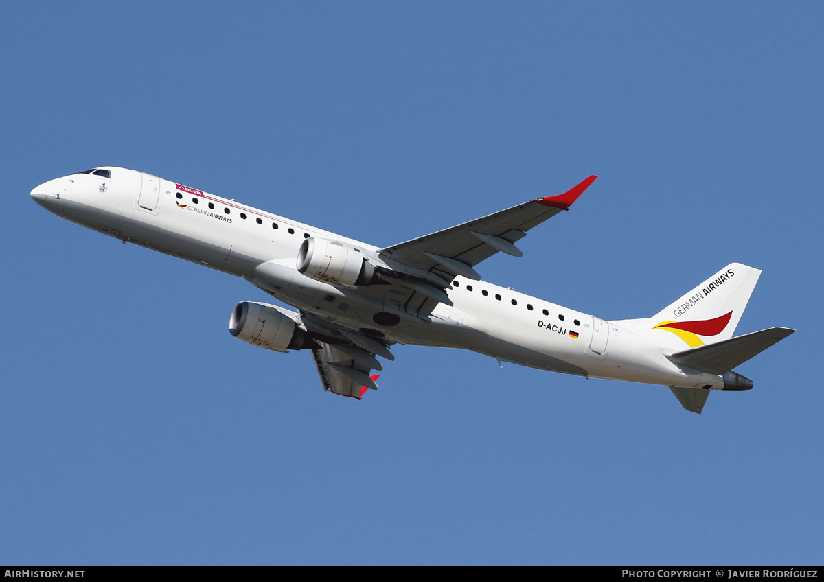 Aircraft Photo of D-ACJJ | Embraer 190LR (ERJ-190-100LR) | German Airways | AirHistory.net #453380