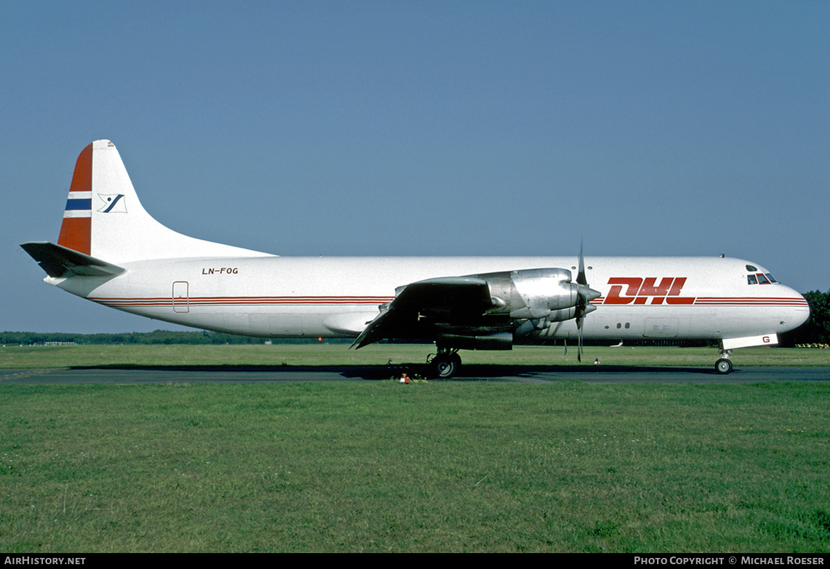 Aircraft Photo of LN-FOG | Lockheed L-188A(F) Electra | DHL Worldwide Express | AirHistory.net #453526