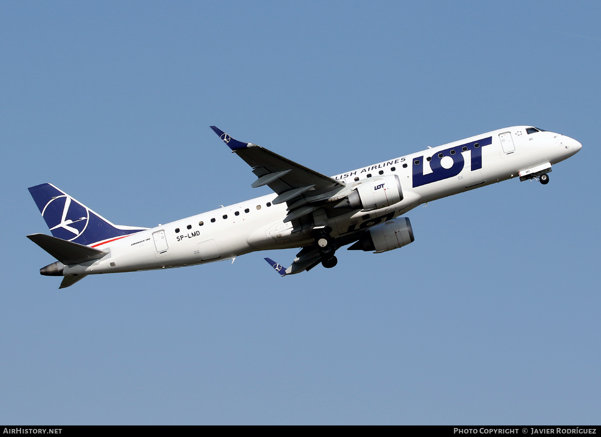 Aircraft Photo of SP-LMD | Embraer 190STD (ERJ-190-100STD) | LOT Polish Airlines - Polskie Linie Lotnicze | AirHistory.net #453593