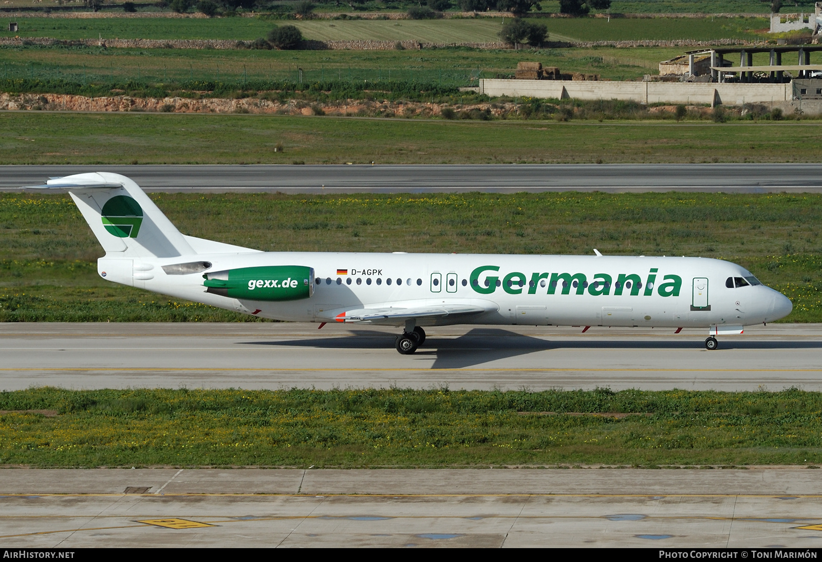 Aircraft Photo of D-AGPK | Fokker 100 (F28-0100) | Germania | AirHistory.net #453904