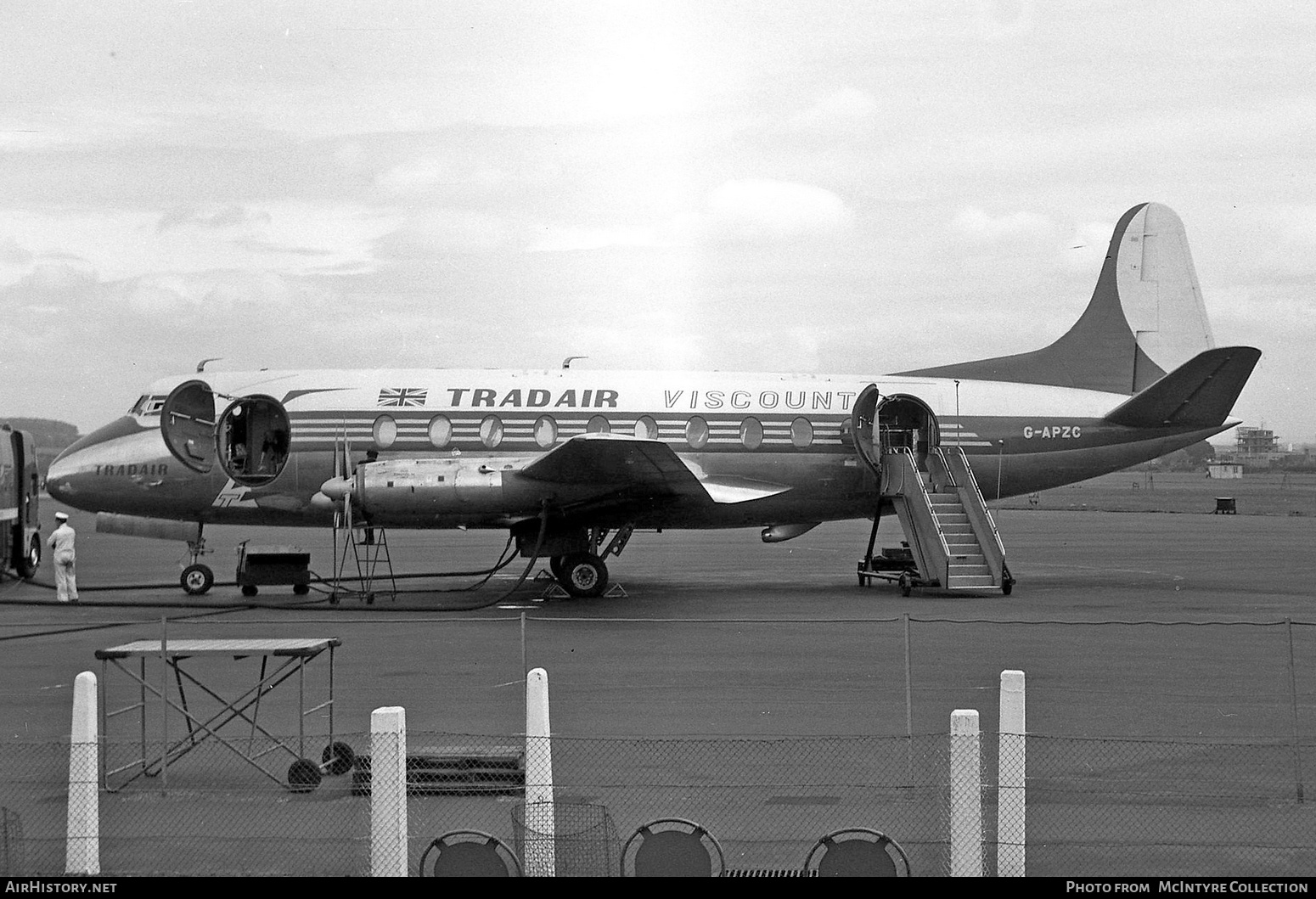 Aircraft Photo of G-APZC | Vickers 707 Viscount | Tradair | AirHistory.net #453949