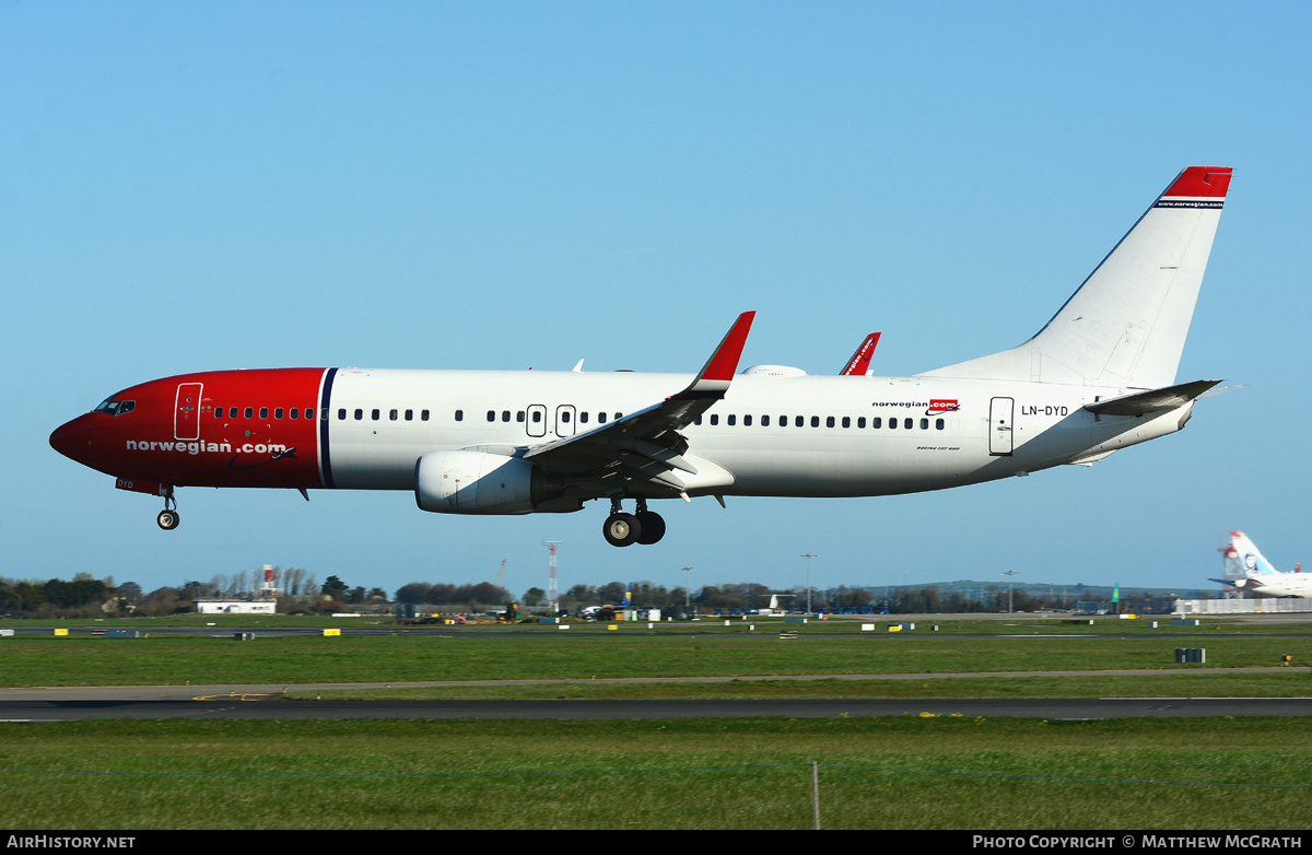 Aircraft Photo of LN-DYD | Boeing 737-8JP | Norwegian | AirHistory.net #454120