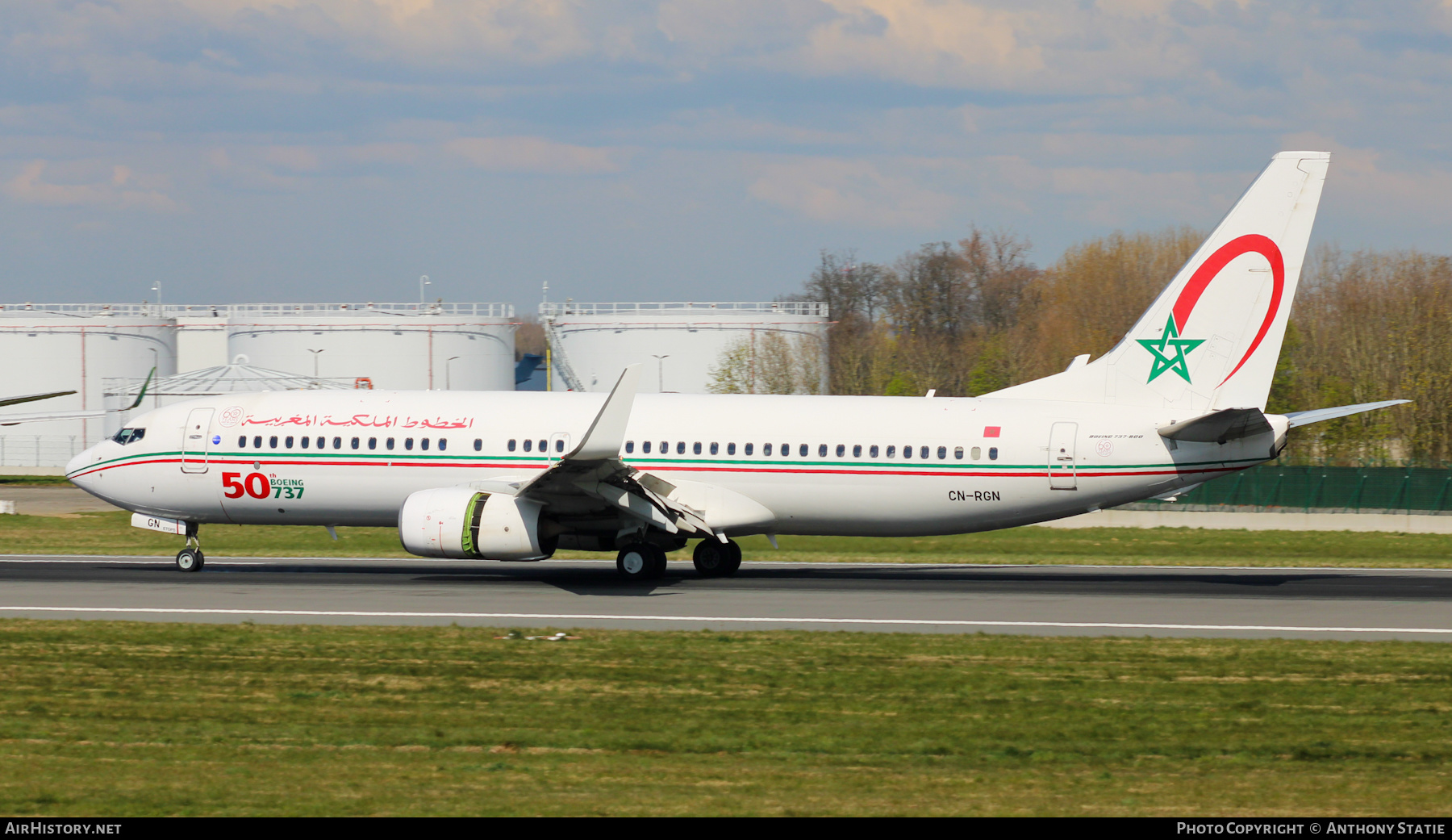 Aircraft Photo of CN-RGN | Boeing 737-8B6 | Royal Air Maroc - RAM | AirHistory.net #454146