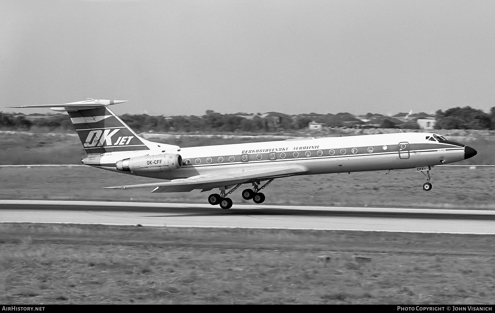 Aircraft Photo of OK-CFF | Tupolev Tu-134A | ČSA - Československé Aerolinie - Czechoslovak Airlines | AirHistory.net #454167