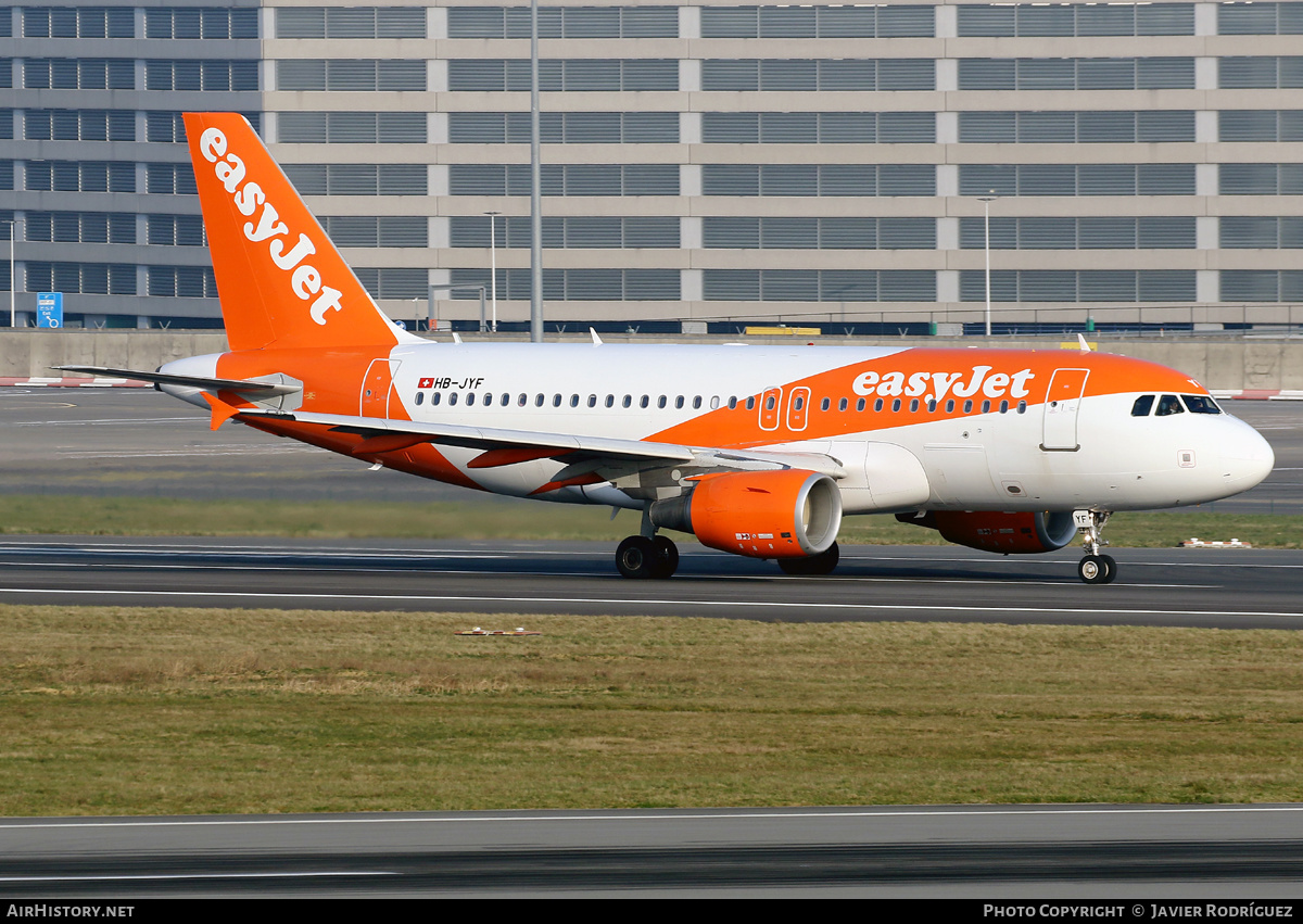Aircraft Photo of HB-JYF | Airbus A319-111 | EasyJet | AirHistory.net #454210